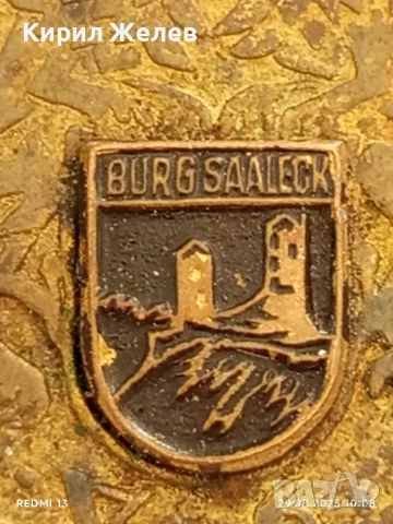 Медал Бург Заалек замък Германия за КОЛЕКЦИЯ ДЕКОРАЦИЯ 26075, снимка 3 - Антикварни и старинни предмети - 51530815