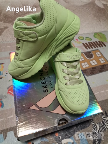 Skechers Сникърси Зелени, снимка 4 - Детски маратонки - 51781648