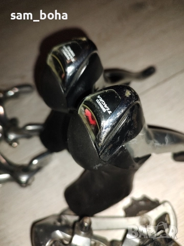 Група Shimano Tiagra 4500 + капли, снимка 4 - Части за велосипеди - 52515136
