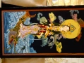 Японска картина богиня Guanyin,злато,релеф. , снимка 9