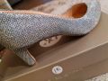 👠 Елегантни сребристи обувки , снимка 1 - Дамски елегантни обувки - 45573617