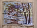Гоблен , ръчно бродиран , пейзаж ,44х33см., снимка 1