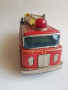 Стара японска тенекиена играчка Пожарен камион., снимка 2