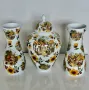 Винтидж сет от три големи порцеланови вази, снимка 2