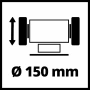  Настолен шмиргел Einhell TC-BG 150, 110W, 2980 об/мин, Диаметър на камъка 150 мм , снимка 3