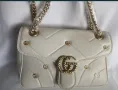 Gucci дамска чанта екрю цвят, снимка 4