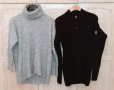 Два мъжки пуловера - Massimo Dutti сив и норвежки черен, снимка 1 - Пуловери - 44944325