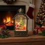 Коледен фенер с музика и снежен ефект – празнична лампа с LED светлина, снимка 4
