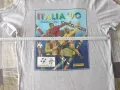 Мъжка Сива Тениска Panini Световно Футбол Размер M Italia 90 World Cup, снимка 6