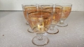 Ретро ракиени чаши, калиево стъкло, столче, 6 бр, 50 мл, снимка 5