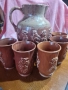 Стар керамичен сервиз за вино , снимка 2