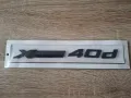черен надпис BMW Xdrive 40d, снимка 1