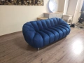Син диван тройка от плат кадифе, снимка 4