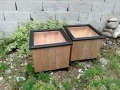 Дървени Кашпи от естествен материал - 49х49х47см., снимка 4
