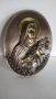 Старинна френска бронзова плоча Св.Тереза от Лизио, снимка 1