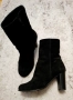 Черни велурени боти DARIS, снимка 3