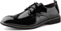 Мъжки лачени обувки класически модни Оксфорд, черни, размер 42