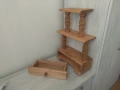 Дървена етажерка със струговани орнаменти !!!, снимка 9