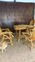 комплект маса и столове, снимка 1 - Градински мебели, декорация  - 45919529