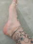 масивна сребърна гривна за глезен , снимка 5