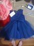официална синя рокля, снимка 1 - Бебешки рокли - 45235457