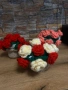 🌹 Ръчно плетен букет от рози , снимка 1