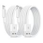 Кабел за зареждане на iPhone 2M, [Apple MFi Certified] USB A към Lightning, 2 броя, снимка 1 - USB кабели - 45375252