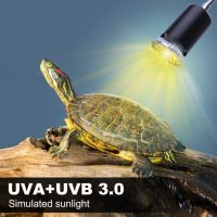 Нагревателна лампа за влечуги PewinGo UVA UVB светлина за аквариум с костенурка с 50 W грееща крушка, снимка 6 - Терариуми и оборудване - 45999557