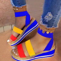 Ежедневни дамски сандали с кръстосана каишка в бонбонени цветове, 4цвята , снимка 2 - Сандали - 45025268
