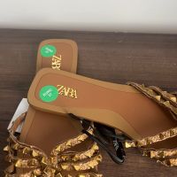 Нови чехли Zara размер 37, снимка 3 - Чехли - 45582470