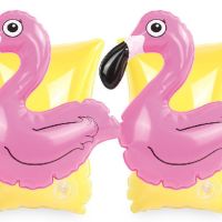 Плувай с усмивка - Детски надуваеми ленти с фламинго,за забавление и безопасност - 2бр в компллект, снимка 1 - Надуваеми играчки - 45271488