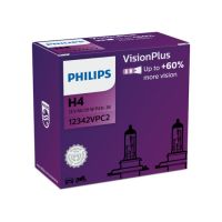 PHILIPS H4 Vision Plus 60% халогенни крушки, снимка 1 - Аксесоари и консумативи - 45864755