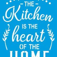 The kitchen is the heart of the Home кухня шаблон стенсил спрей торта украса декорация scrapbooking, снимка 1 - Други - 45271014