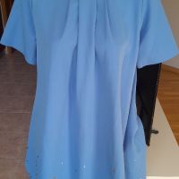 Синя рокля с кристали Fabiano, снимка 3 - Рокли - 45686003