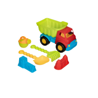 Плажен комплект, камион с 5 аксесоара, червен, 20x30x18 см, снимка 1 - Надуваеми играчки - 44967829