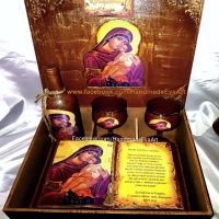 Подарък за кръстници- Старинна книга с икона /снимка/ и поздрав, снимка 7 - Подаръци за кръщене - 32389241