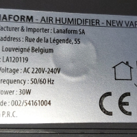 Овлажнител йонизатор за въздух Lanaform, снимка 9 - Овлажнители и пречистватели за въздух - 44966722