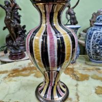 Уникална много красива антикварна колекционерска порцеланова белгийска ваза H.BEQUET , снимка 4 - Вази - 45234668