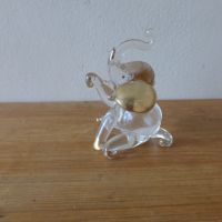 Миниатюрна стъклена фигура Слонче Слон, снимка 2 - Декорация за дома - 45349566