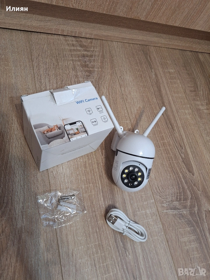 WiFi камера за видеонаблюдение – външна, нощно виждане, снимка 1