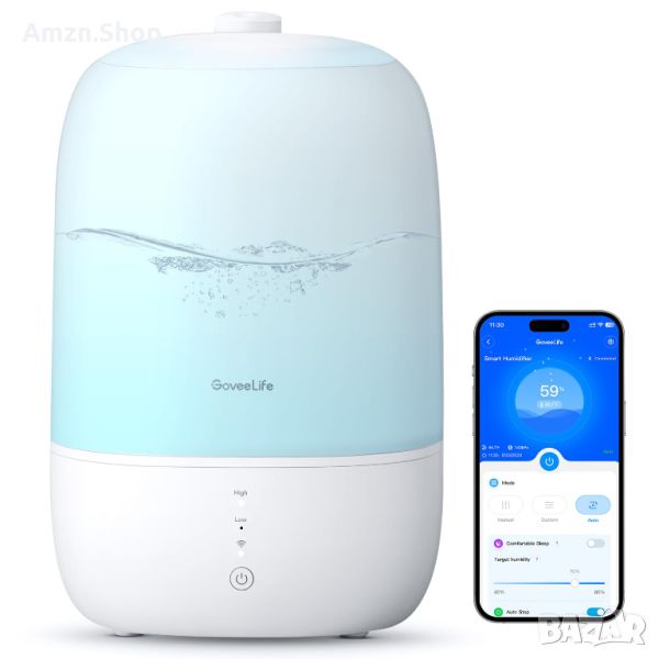 GoveeLife Smart 3-в-1 овлажнител , дифузер и нощна лампа Humidifier Lite , снимка 1