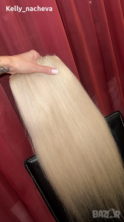 Естествена индийска коса на треса , снимка 1