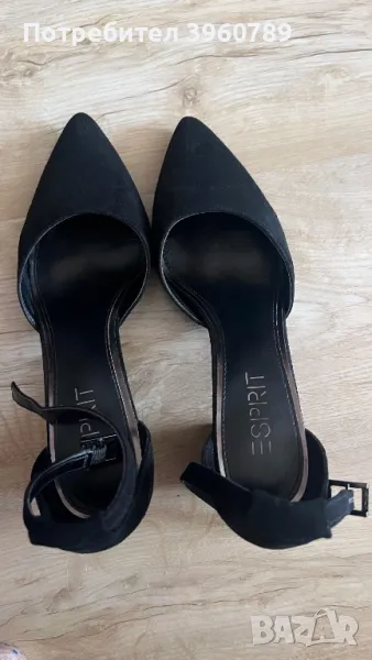 Черни дамски токчета, 37 номер, снимка 1