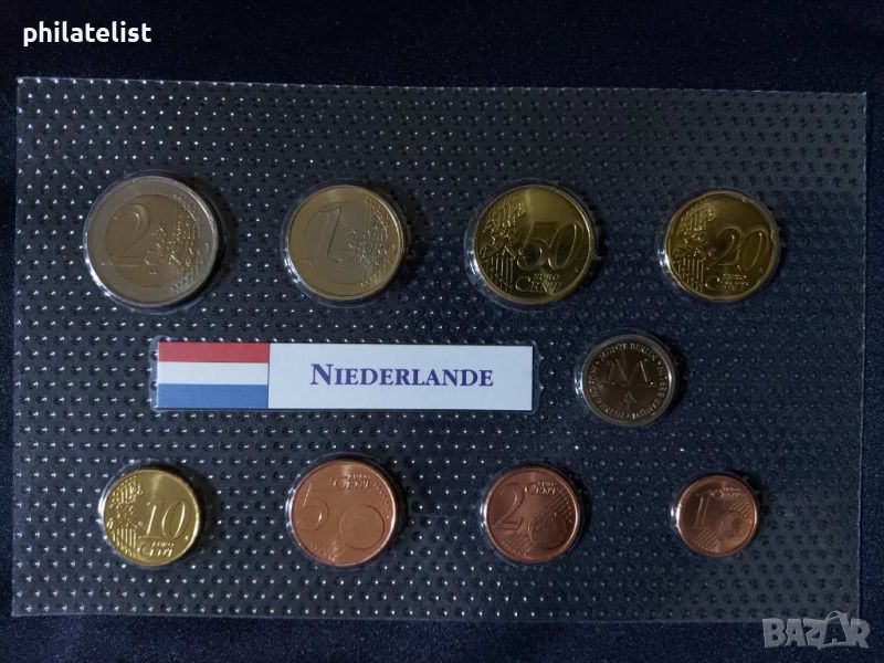 Нидерландия 1999-2002 - Евро сет - комплектна серия от 1 цент до 2 евро + медал, снимка 1