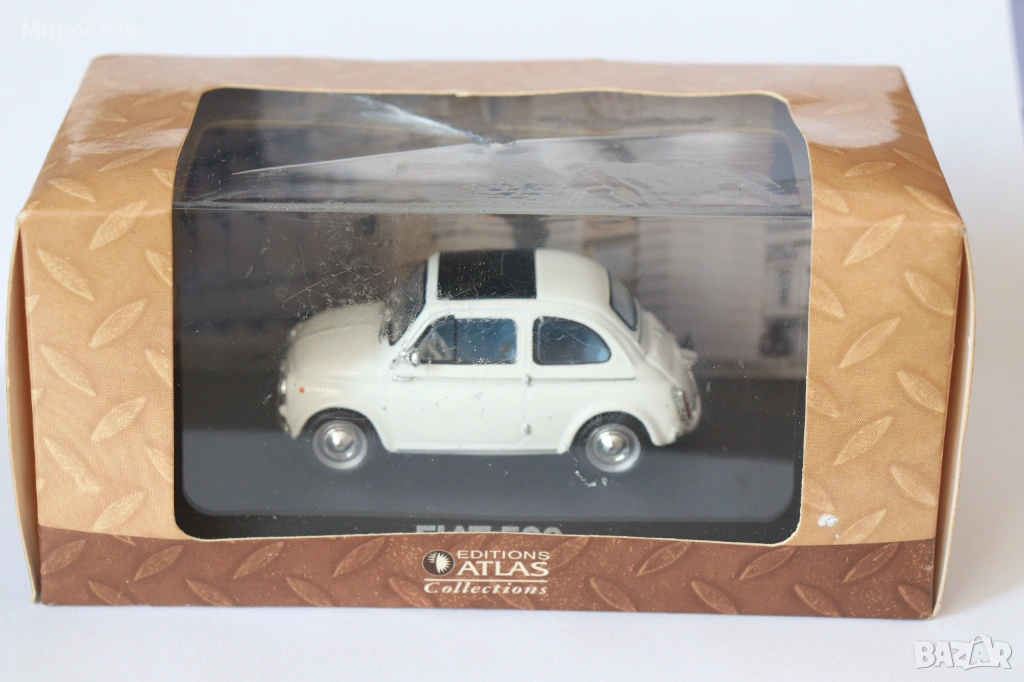 1:43 ATLAS FIAT 500 КОЛИЧКА ИГРАЧКА МОДЕЛ, снимка 1