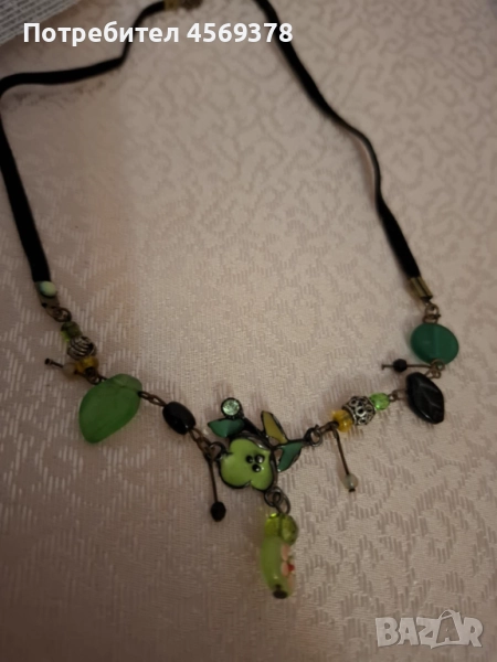 Колие /зелени камъни, снимка 1