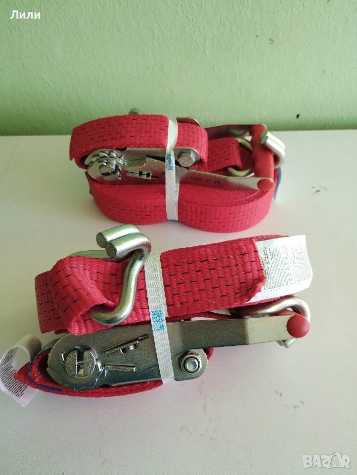 Усилен колан за укрепване на товари с тресчотка, снимка 1