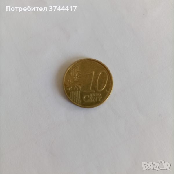 Рядка Монета от 10 Евро Цента От Испания , снимка 1