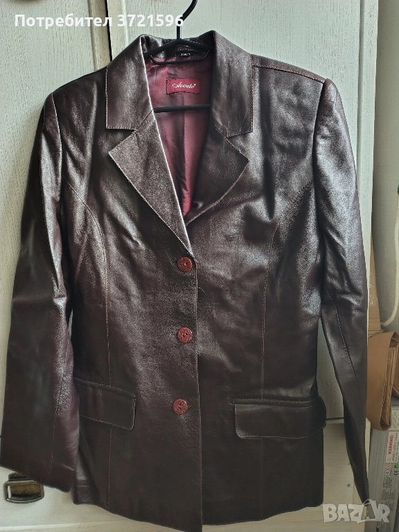 Кожено сако, размер М, снимка 1