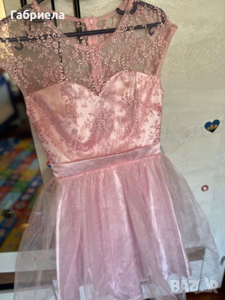 Официална рокля бебешко розово, снимка 1